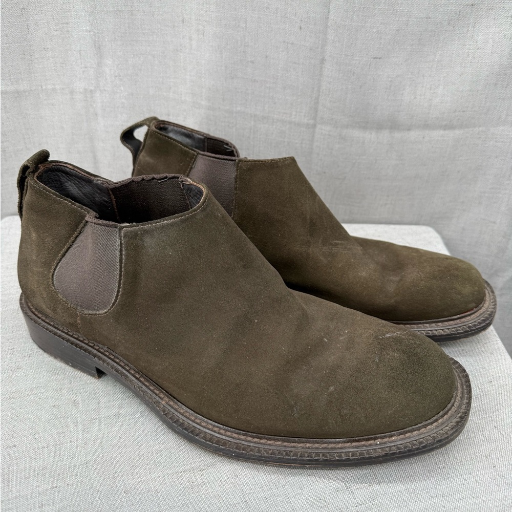 GIORGIO ARMANI Men's Suede Chelsea Boots Sz 48